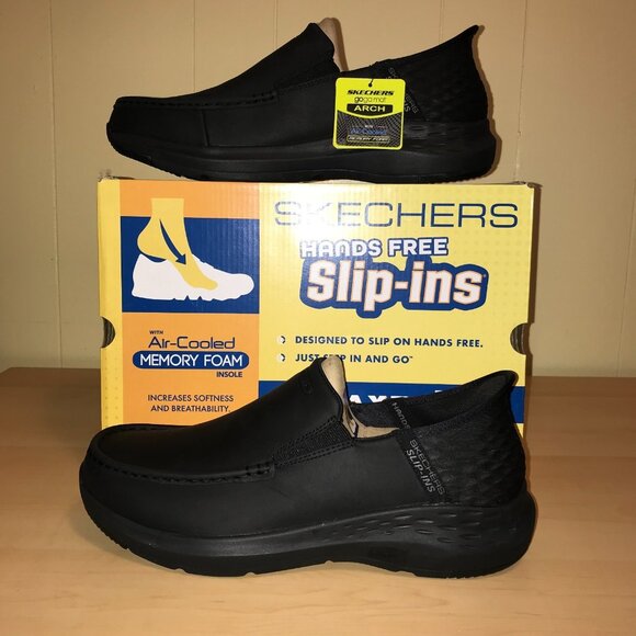 Men's Skechers Slip-ins Relaxed Fit: Parson-Oswin Shoes-Black (204866)Sz-10.5/12 - Picture 1 of 11